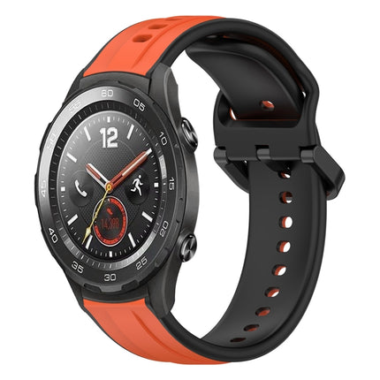 20mm Convex Loop Two-Color Silicone Watch Band, For Huawei Watch GT2 42mm, For Huawei Watch 2