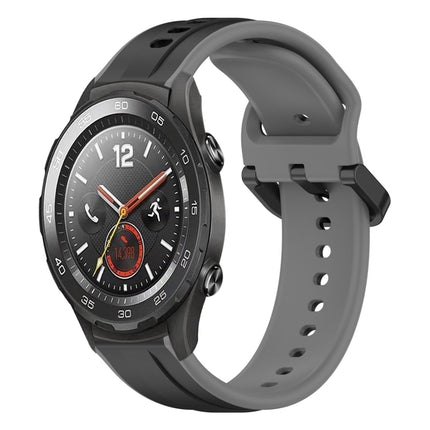 20mm Convex Loop Two-Color Silicone Watch Band, For Huawei Watch GT2 42mm, For Huawei Watch 2