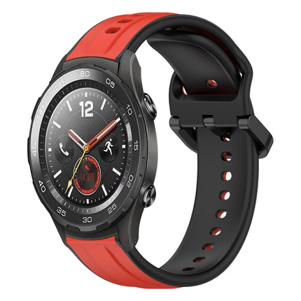 20mm Convex Loop Two-Color Silicone Watch Band, For Huawei Watch GT2 42mm, For Huawei Watch 2