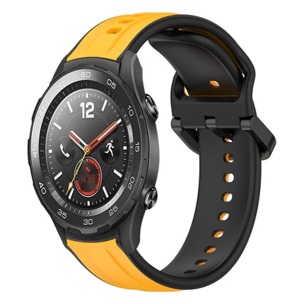 20mm Convex Loop Two-Color Silicone Watch Band, For Huawei Watch GT2 42mm, For Huawei Watch 2