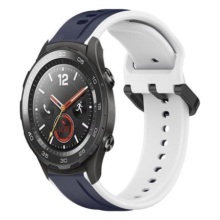 20mm Convex Loop Two-Color Silicone Watch Band, For Huawei Watch GT2 42mm, For Huawei Watch 2