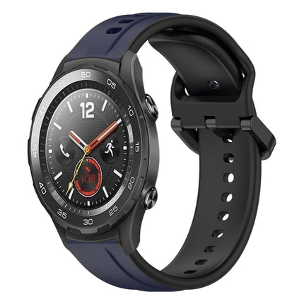 20mm Convex Loop Two-Color Silicone Watch Band, For Huawei Watch GT2 42mm, For Huawei Watch 2