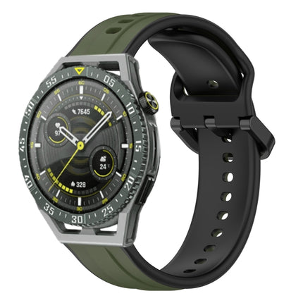 22mm Convex Loop Two-Color Silicone Watch Band, For Huawei Watch GT3 SE, For Huawei Watch GT3 Pro 46mm