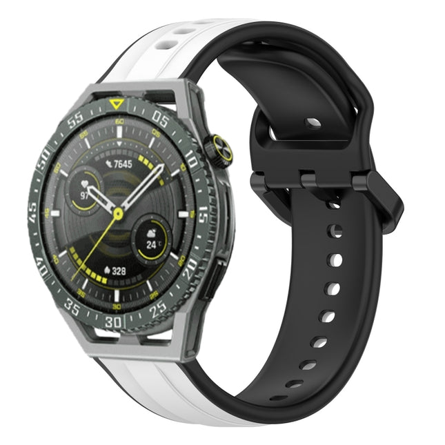 22mm Convex Loop Two-Color Silicone Watch Band, For Huawei Watch GT3 SE, For Huawei Watch GT3 Pro 46mm