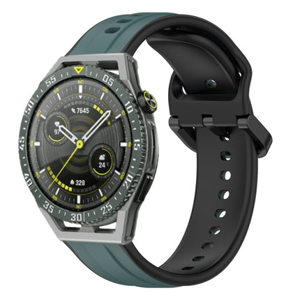 22mm Convex Loop Two-Color Silicone Watch Band, For Huawei Watch GT3 SE, For Huawei Watch GT3 Pro 46mm