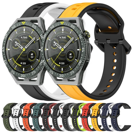 22mm Convex Loop Two-Color Silicone Watch Band, For Huawei Watch GT3 SE, For Huawei Watch GT3 Pro 46mm