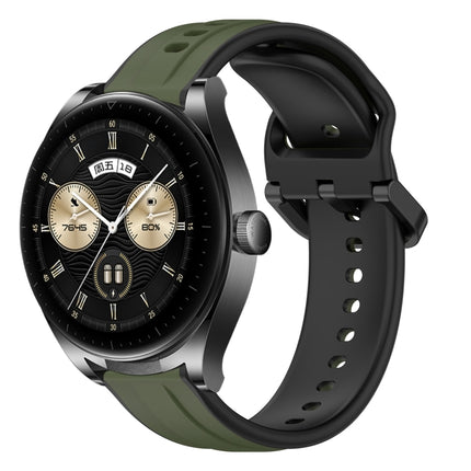 22mm Convex Loop Two-Color Silicone Watch Band, For Huawei Watch Buds, For Huawei Watch GT3 46mm