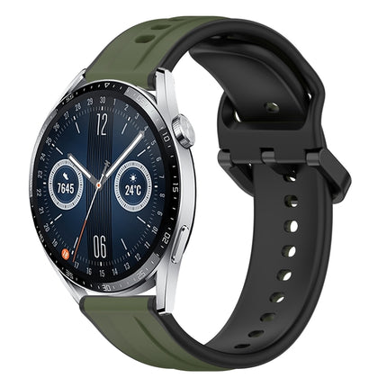 22mm Convex Loop Two-Color Silicone Watch Band, For Huawei Watch Buds, For Huawei Watch GT3 46mm