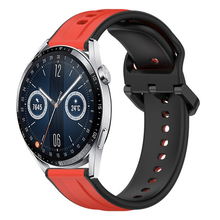 22mm Convex Loop Two-Color Silicone Watch Band, For Huawei Watch Buds, For Huawei Watch GT3 46mm