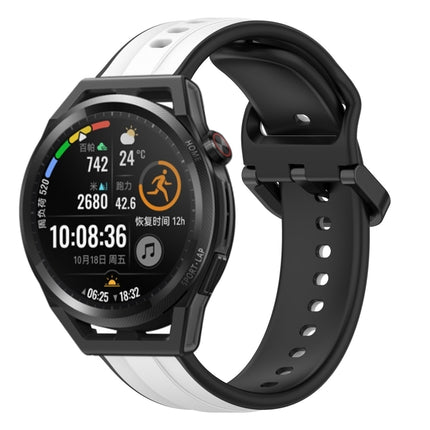 22mm Convex Loop Two-Color Silicone Watch Band, For Huawei Watch GT Runner, For Huawei Watch 3