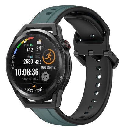 22mm Convex Loop Two-Color Silicone Watch Band, For Huawei Watch GT Runner, For Huawei Watch 3