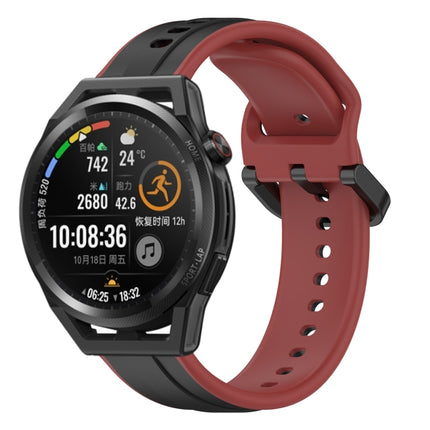 22mm Convex Loop Two-Color Silicone Watch Band, For Huawei Watch GT Runner, For Huawei Watch 3