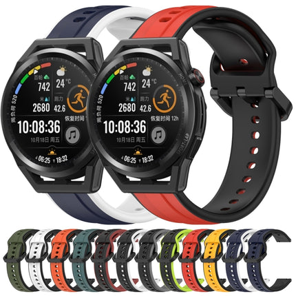 22mm Convex Loop Two-Color Silicone Watch Band, For Huawei Watch GT Runner, For Huawei Watch 3