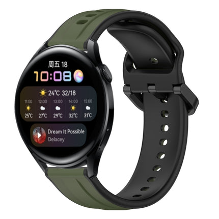 22mm Convex Loop Two-Color Silicone Watch Band, For Huawei Watch GT Runner, For Huawei Watch 3