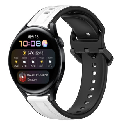 22mm Convex Loop Two-Color Silicone Watch Band, For Huawei Watch GT Runner, For Huawei Watch 3