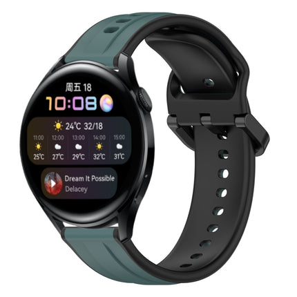 22mm Convex Loop Two-Color Silicone Watch Band, For Huawei Watch GT Runner, For Huawei Watch 3