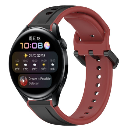 22mm Convex Loop Two-Color Silicone Watch Band, For Huawei Watch GT Runner, For Huawei Watch 3
