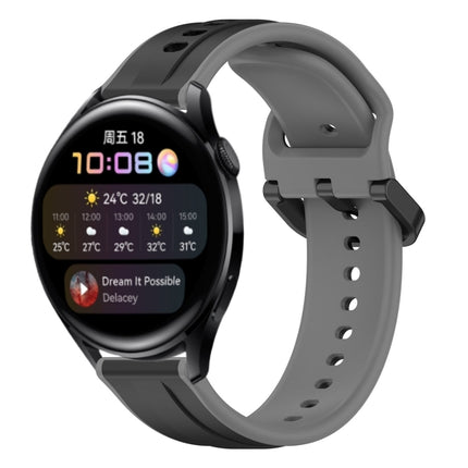 22mm Convex Loop Two-Color Silicone Watch Band, For Huawei Watch GT Runner, For Huawei Watch 3