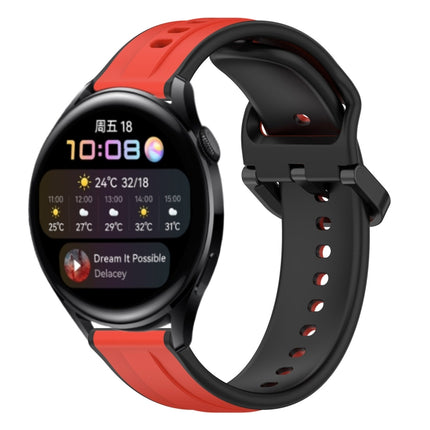 22mm Convex Loop Two-Color Silicone Watch Band, For Huawei Watch GT Runner, For Huawei Watch 3