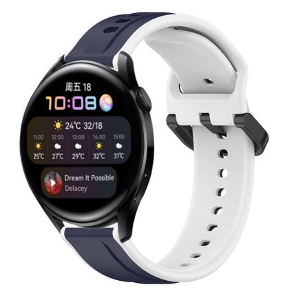 22mm Convex Loop Two-Color Silicone Watch Band, For Huawei Watch GT Runner, For Huawei Watch 3