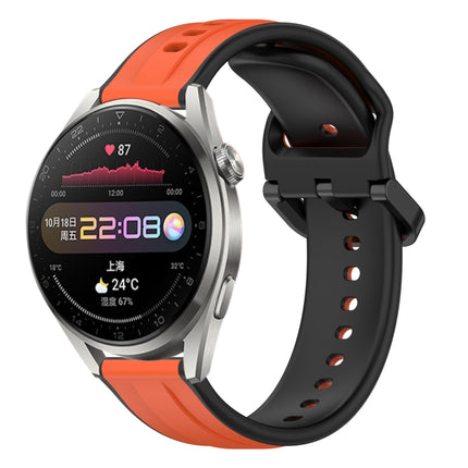 22mm Convex Loop Two-Color Silicone Watch Band, For Huawei Watch 3 Pro, For Huawei GT2 Pro