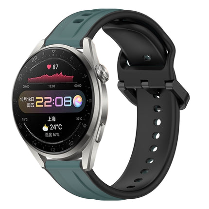 22mm Convex Loop Two-Color Silicone Watch Band, For Huawei Watch 3 Pro, For Huawei GT2 Pro