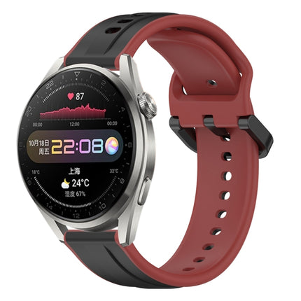 22mm Convex Loop Two-Color Silicone Watch Band, For Huawei Watch 3 Pro, For Huawei GT2 Pro