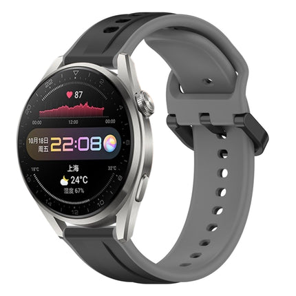 22mm Convex Loop Two-Color Silicone Watch Band, For Huawei Watch 3 Pro, For Huawei GT2 Pro