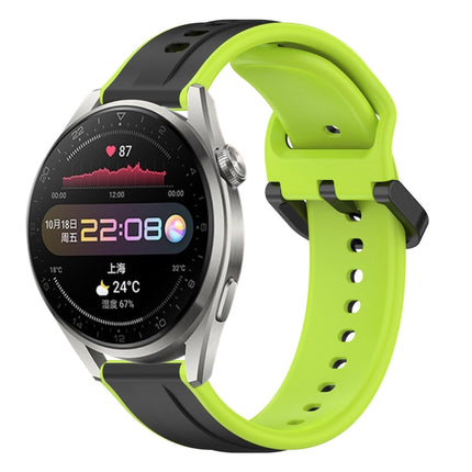22mm Convex Loop Two-Color Silicone Watch Band, For Huawei Watch 3 Pro, For Huawei GT2 Pro