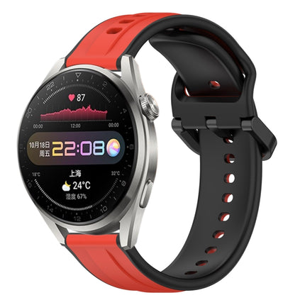22mm Convex Loop Two-Color Silicone Watch Band, For Huawei Watch 3 Pro, For Huawei GT2 Pro