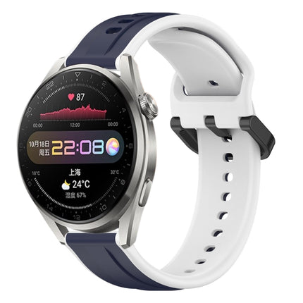 22mm Convex Loop Two-Color Silicone Watch Band, For Huawei Watch 3 Pro, For Huawei GT2 Pro