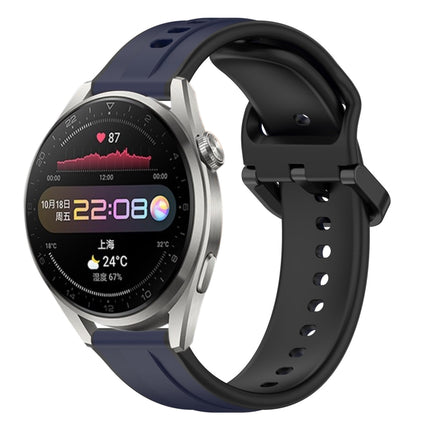 22mm Convex Loop Two-Color Silicone Watch Band, For Huawei Watch 3 Pro, For Huawei GT2 Pro