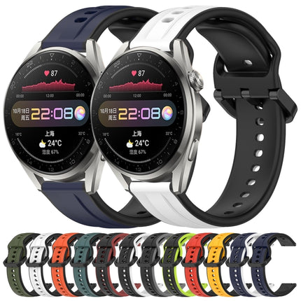 22mm Convex Loop Two-Color Silicone Watch Band, For Huawei Watch 3 Pro, For Huawei GT2 Pro