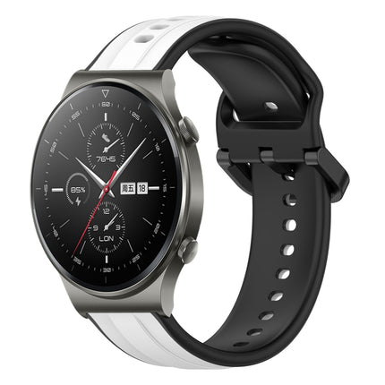 22mm Convex Loop Two-Color Silicone Watch Band, For Huawei Watch 3 Pro, For Huawei GT2 Pro