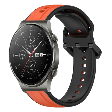 22mm Convex Loop Two-Color Silicone Watch Band, For Huawei Watch 3 Pro, For Huawei GT2 Pro