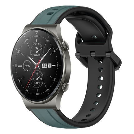 22mm Convex Loop Two-Color Silicone Watch Band, For Huawei Watch 3 Pro, For Huawei GT2 Pro