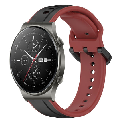 22mm Convex Loop Two-Color Silicone Watch Band, For Huawei Watch 3 Pro, For Huawei GT2 Pro