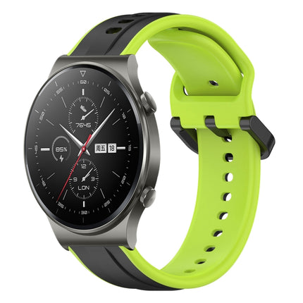 22mm Convex Loop Two-Color Silicone Watch Band, For Huawei Watch 3 Pro, For Huawei GT2 Pro