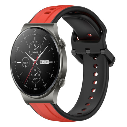 22mm Convex Loop Two-Color Silicone Watch Band, For Huawei Watch 3 Pro, For Huawei GT2 Pro