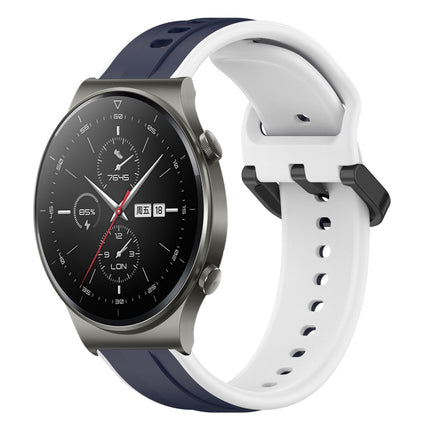22mm Convex Loop Two-Color Silicone Watch Band, For Huawei Watch 3 Pro, For Huawei GT2 Pro