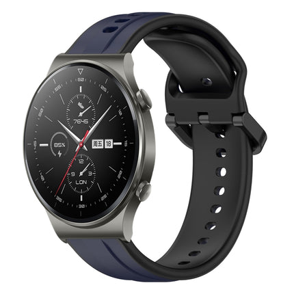 22mm Convex Loop Two-Color Silicone Watch Band, For Huawei Watch 3 Pro, For Huawei GT2 Pro