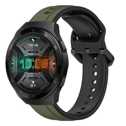 22mm Convex Loop Two-Color Silicone Watch Band, For Huawei Watch GT 2E, For Huawei GT2 46mm