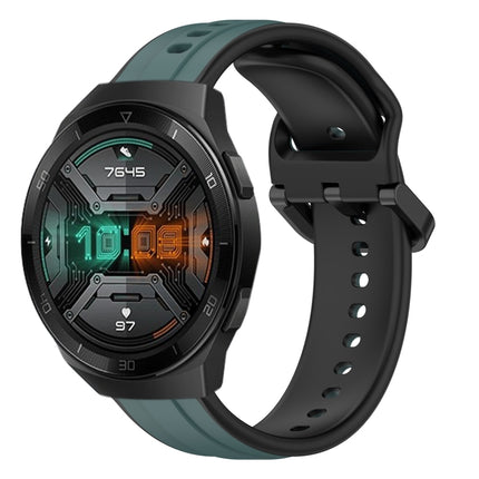 22mm Convex Loop Two-Color Silicone Watch Band, For Huawei Watch GT 2E, For Huawei GT2 46mm