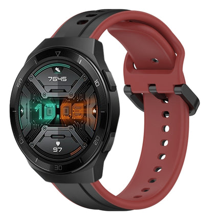 22mm Convex Loop Two-Color Silicone Watch Band, For Huawei Watch GT 2E, For Huawei GT2 46mm