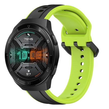 22mm Convex Loop Two-Color Silicone Watch Band, For Huawei Watch GT 2E, For Huawei GT2 46mm
