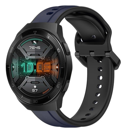 22mm Convex Loop Two-Color Silicone Watch Band, For Huawei Watch GT 2E, For Huawei GT2 46mm
