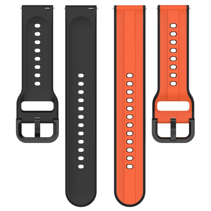 22mm Convex Loop Two-Color Silicone Watch Band, For Huawei Watch GT 2E, For Huawei GT2 46mm