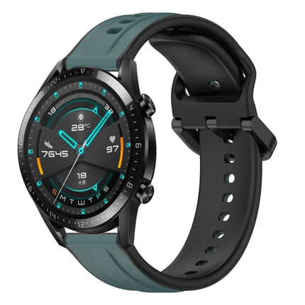 22mm Convex Loop Two-Color Silicone Watch Band, For Huawei Watch GT 2E, For Huawei GT2 46mm
