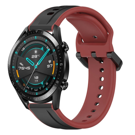 22mm Convex Loop Two-Color Silicone Watch Band, For Huawei Watch GT 2E, For Huawei GT2 46mm