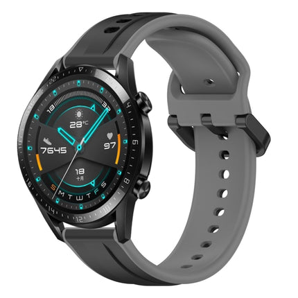 22mm Convex Loop Two-Color Silicone Watch Band, For Huawei Watch GT 2E, For Huawei GT2 46mm